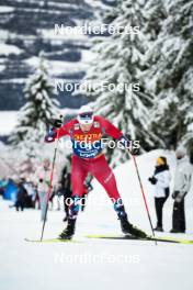 07.01.2024, Val di Fiemme, Italy (ITA): Martin Loewstroem Nyenget (NOR) - FIS world cup cross-country, tour de ski, final climb, Val di Fiemme (ITA). www.nordicfocus.com. © Barbieri/NordicFocus. Every downloaded picture is fee-liable.