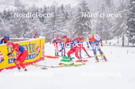 06.01.2024, Val di Fiemme, Italy (ITA): Heidi Weng (NOR), Jonna Sundling (SWE), (l-r)  - FIS world cup cross-country, tour de ski, mass, Val di Fiemme (ITA). www.nordicfocus.com. © Barbieri/NordicFocus. Every downloaded picture is fee-liable.