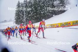 06.01.2024, Val di Fiemme, Italy (ITA): Beda Klee (SUI), Henrik Doennestad (NOR), (l-r)  - FIS world cup cross-country, tour de ski, mass, Val di Fiemme (ITA). www.nordicfocus.com. © Barbieri/NordicFocus. Every downloaded picture is fee-liable.