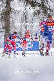 06.01.2024, Val di Fiemme, Italy (ITA): Katerina Janatova (CZE), Desiree Steiner (SUI), (l-r)  - FIS world cup cross-country, tour de ski, mass, Val di Fiemme (ITA). www.nordicfocus.com. © Barbieri/NordicFocus. Every downloaded picture is fee-liable.