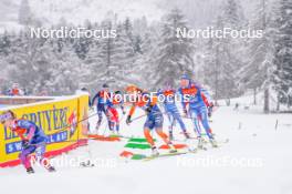 06.01.2024, Val di Fiemme, Italy (ITA): Patricija Eiduka (LAT), Anne Kyllonen (FIN), (l-r)  - FIS world cup cross-country, tour de ski, mass, Val di Fiemme (ITA). www.nordicfocus.com. © Barbieri/NordicFocus. Every downloaded picture is fee-liable.