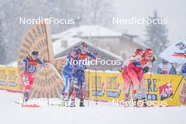 06.01.2024, Val di Fiemme, Italy (ITA): Katerina Janatova (CZE), Sophia Laukli (USA), (l-r)  - FIS world cup cross-country, tour de ski, mass, Val di Fiemme (ITA). www.nordicfocus.com. © Barbieri/NordicFocus. Every downloaded picture is fee-liable.