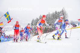 06.01.2024, Val di Fiemme, Italy (ITA): Desiree Steiner (SUI), Nadja Kaelin (SUI), (l-r)  - FIS world cup cross-country, tour de ski, mass, Val di Fiemme (ITA). www.nordicfocus.com. © Barbieri/NordicFocus. Every downloaded picture is fee-liable.