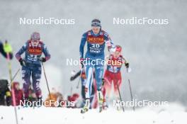 06.01.2024, Val di Fiemme, Italy (ITA): Samantha Smith (USA), Anne Kyllonen (FIN), (l-r)  - FIS world cup cross-country, tour de ski, mass, Val di Fiemme (ITA). www.nordicfocus.com. © Modica/NordicFocus. Every downloaded picture is fee-liable.