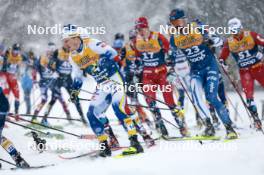 06.01.2024, Val di Fiemme, Italy (ITA): Jens Burman (SWE) - FIS world cup cross-country, tour de ski, mass, Val di Fiemme (ITA). www.nordicfocus.com. © Modica/NordicFocus. Every downloaded picture is fee-liable.