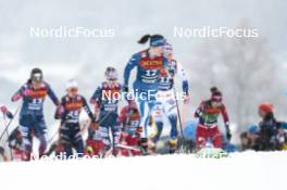 06.01.2024, Val di Fiemme, Italy (ITA): Krista Parmakoski (FIN) - FIS world cup cross-country, tour de ski, mass, Val di Fiemme (ITA). www.nordicfocus.com. © Modica/NordicFocus. Every downloaded picture is fee-liable.