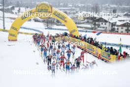 06.01.2024, Val di Fiemme, Italy (ITA): Start of womens race - FIS world cup cross-country, tour de ski, mass, Val di Fiemme (ITA). www.nordicfocus.com. © Modica/NordicFocus. Every downloaded picture is fee-liable.