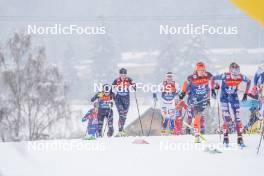 06.01.2024, Val di Fiemme, Italy (ITA): Caterina Ganz (ITA), Sofia Henriksson (SWE), (l-r)  - FIS world cup cross-country, tour de ski, mass, Val di Fiemme (ITA). www.nordicfocus.com. © Barbieri/NordicFocus. Every downloaded picture is fee-liable.