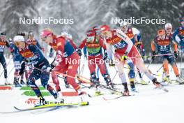 06.01.2024, Val di Fiemme, Italy (ITA): Astrid Oeyre Slind (NOR), Moa Ilar (SWE), (l-r)  - FIS world cup cross-country, tour de ski, mass, Val di Fiemme (ITA). www.nordicfocus.com. © Modica/NordicFocus. Every downloaded picture is fee-liable.