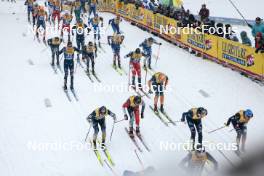 06.01.2024, Val di Fiemme, Italy (ITA): Dietmar Noeckler (ITA), Elia Barp (ITA), Simone Dapra (ITA), Maurice Manificat (FRA), Zanden Mcmullen (USA), Arsi Ruuskanen (FIN), Adam Fellner (CZE), Ryo Hirose (JPN), Olivier Leveille (CAN), Thomas Maloney Westgaard (IRL), (l-r)  - FIS world cup cross-country, tour de ski, mass, Val di Fiemme (ITA). www.nordicfocus.com. © Modica/NordicFocus. Every downloaded picture is fee-liable.