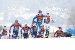 06.01.2024, Val di Fiemme, Italy (ITA): Krista Parmakoski (FIN), Emma Ribom (SWE), (l-r)  - FIS world cup cross-country, tour de ski, mass, Val di Fiemme (ITA). www.nordicfocus.com. © Modica/NordicFocus. Every downloaded picture is fee-liable.