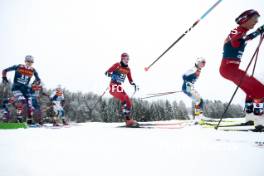 06.01.2024, Val di Fiemme, Italy (ITA): Kristin Austgulen Fosnaes (NOR), Sofia Henriksson (SWE), (l-r)  - FIS world cup cross-country, tour de ski, mass, Val di Fiemme (ITA). www.nordicfocus.com. © Modica/NordicFocus. Every downloaded picture is fee-liable.