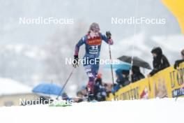 06.01.2024, Val di Fiemme, Italy (ITA): Samantha Smith (USA) - FIS world cup cross-country, tour de ski, mass, Val di Fiemme (ITA). www.nordicfocus.com. © Modica/NordicFocus. Every downloaded picture is fee-liable.