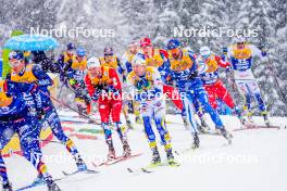 06.01.2024, Val di Fiemme, Italy (ITA): Jens Burman (SWE) - FIS world cup cross-country, tour de ski, mass, Val di Fiemme (ITA). www.nordicfocus.com. © Barbieri/NordicFocus. Every downloaded picture is fee-liable.