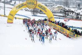 06.01.2024, Val di Fiemme, Italy (ITA): Start of womens race - FIS world cup cross-country, tour de ski, mass, Val di Fiemme (ITA). www.nordicfocus.com. © Modica/NordicFocus. Every downloaded picture is fee-liable.