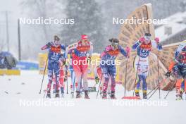 06.01.2024, Val di Fiemme, Italy (ITA): Desiree Steiner (SUI), Rosie Brennan (USA), (l-r)  - FIS world cup cross-country, tour de ski, mass, Val di Fiemme (ITA). www.nordicfocus.com. © Barbieri/NordicFocus. Every downloaded picture is fee-liable.