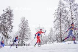 06.01.2024, Val di Fiemme, Italy (ITA): Delphine Claudel (FRA), Heidi Weng (NOR), (l-r)  - FIS world cup cross-country, tour de ski, mass, Val di Fiemme (ITA). www.nordicfocus.com. © Barbieri/NordicFocus. Every downloaded picture is fee-liable.