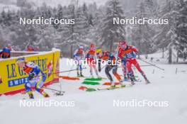 06.01.2024, Val di Fiemme, Italy (ITA): Lisa Lohmann (GER), Kristin Austgulen Fosnaes (NOR), (l-r)  - FIS world cup cross-country, tour de ski, mass, Val di Fiemme (ITA). www.nordicfocus.com. © Barbieri/NordicFocus. Every downloaded picture is fee-liable.