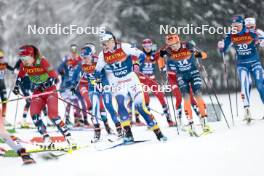 06.01.2024, Val di Fiemme, Italy (ITA): Margrethe Bergane (NOR), Moa Ilar (SWE), (l-r)  - FIS world cup cross-country, tour de ski, mass, Val di Fiemme (ITA). www.nordicfocus.com. © Modica/NordicFocus. Every downloaded picture is fee-liable.