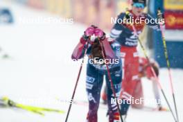 06.01.2024, Val di Fiemme, Italy (ITA): Rosie Brennan (USA) - FIS world cup cross-country, tour de ski, mass, Val di Fiemme (ITA). www.nordicfocus.com. © Modica/NordicFocus. Every downloaded picture is fee-liable.