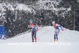 06.01.2024, Val di Fiemme, Italy (ITA): Victoria Carl (GER), Frida Karlsson (SWE), (l-r)  - FIS world cup cross-country, tour de ski, mass, Val di Fiemme (ITA). www.nordicfocus.com. © Barbieri/NordicFocus. Every downloaded picture is fee-liable.