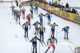 06.01.2024, Val di Fiemme, Italy (ITA): Andrew Young (GBR), Paolo Ventura (ITA), Haavard Solaas Taugboel (NOR), Maurice Manificat (FRA), Alvar Johannes Alev (EST), Giandomenico Salvadori (ITA), Vladislav Kovalyov (KAZ), Zanden Mcmullen (USA), Arsi Ruuskanen (FIN), (l-r)  - FIS world cup cross-country, tour de ski, mass, Val di Fiemme (ITA). www.nordicfocus.com. © Modica/NordicFocus. Every downloaded picture is fee-liable.