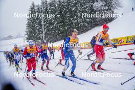 06.01.2024, Val di Fiemme, Italy (ITA): Haavard Solaas Taugboel (NOR) - FIS world cup cross-country, tour de ski, mass, Val di Fiemme (ITA). www.nordicfocus.com. © Barbieri/NordicFocus. Every downloaded picture is fee-liable.