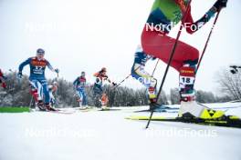 06.01.2024, Val di Fiemme, Italy (ITA): Anne Kyllonen (FIN), Patricija Eiduka (LAT), (l-r)  - FIS world cup cross-country, tour de ski, mass, Val di Fiemme (ITA). www.nordicfocus.com. © Modica/NordicFocus. Every downloaded picture is fee-liable.