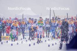 06.01.2024, Val di Fiemme, Italy (ITA): Jens Burman (SWE), Edvin Anger (SWE), (l-r)  - FIS world cup cross-country, tour de ski, mass, Val di Fiemme (ITA). www.nordicfocus.com. © Barbieri/NordicFocus. Every downloaded picture is fee-liable.