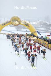 06.01.2024, Val di Fiemme, Italy (ITA): Start of mens race - FIS world cup cross-country, tour de ski, mass, Val di Fiemme (ITA). www.nordicfocus.com. © Modica/NordicFocus. Every downloaded picture is fee-liable.