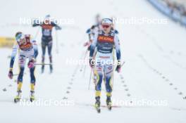 06.01.2024, Val di Fiemme, Italy (ITA): Frida Karlsson (SWE), Linn Svahn (SWE), (l-r)  - FIS world cup cross-country, tour de ski, mass, Val di Fiemme (ITA). www.nordicfocus.com. © Modica/NordicFocus. Every downloaded picture is fee-liable.