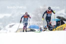 06.01.2024, Val di Fiemme, Italy (ITA): Samantha Smith (USA) - FIS world cup cross-country, tour de ski, mass, Val di Fiemme (ITA). www.nordicfocus.com. © Modica/NordicFocus. Every downloaded picture is fee-liable.