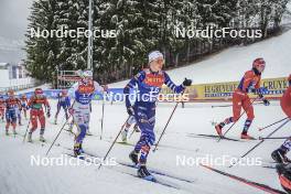 06.01.2024, Val di Fiemme, Italy (ITA): Delphine Claudel (FRA) - FIS world cup cross-country, tour de ski, mass, Val di Fiemme (ITA). www.nordicfocus.com. © Barbieri/NordicFocus. Every downloaded picture is fee-liable.