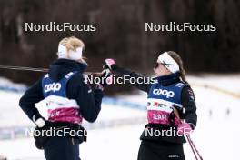 05.01.2024, Val di Fiemme, Italy (ITA): Moa Ilar (SWE), Frida Karlsson (SWE), (l-r)  - FIS world cup cross-country, tour de ski, training, Val di Fiemme (ITA). www.nordicfocus.com. © Modica/NordicFocus. Every downloaded picture is fee-liable.