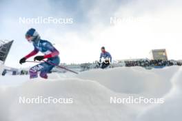 20.01.2024, Oberhof, Germany (GER): James Clinton Schoonmaker (USA), Imanol Rojo (ESP), (l-r)  - FIS world cup cross-country, mass, Oberhof (GER). www.nordicfocus.com. © Modica/NordicFocus. Every downloaded picture is fee-liable.