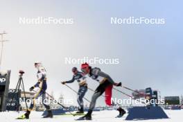 20.01.2024, Oberhof, Germany (GER): William Poromaa (SWE), Ristomatti Hakola (FIN), Antoine Cyr (CAN), (l-r)  - FIS world cup cross-country, mass, Oberhof (GER). www.nordicfocus.com. © Modica/NordicFocus. Every downloaded picture is fee-liable.