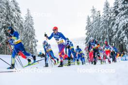 20.01.2024, Oberhof, Germany (GER): Paul Constantin Pepene (ROU), Florian Notz (GER), (l-r)  - FIS world cup cross-country, mass, Oberhof (GER). www.nordicfocus.com. © Authamayou/NordicFocus. Every downloaded picture is fee-liable.