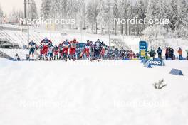 20.01.2024, Oberhof, Germany (GER): Start of mens race - FIS world cup cross-country, mass, Oberhof (GER). www.nordicfocus.com. © Modica/NordicFocus. Every downloaded picture is fee-liable.