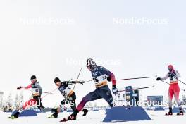 20.01.2024, Oberhof, Germany (GER): Xavier Mckeever (CAN), Haruki Yamashita (JPN), Gus Schumacher (USA), Jason Rueesch (SUI), (l-r)  - FIS world cup cross-country, mass, Oberhof (GER). www.nordicfocus.com. © Modica/NordicFocus. Every downloaded picture is fee-liable.