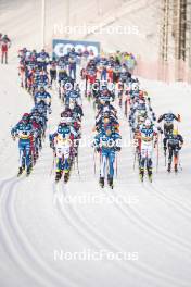 20.01.2024, Oberhof, Germany (GER): Ristomatti Hakola (FIN), Calle Halfvarsson (SWE), Iivo Niskanen (FIN), Gustaf Berglund (SWE), (l-r)  - FIS world cup cross-country, mass, Oberhof (GER). www.nordicfocus.com. © Modica/NordicFocus. Every downloaded picture is fee-liable.