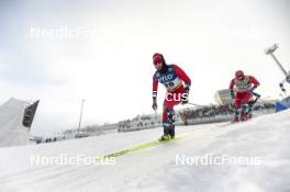 20.01.2024, Oberhof, Germany (GER): Mattis Stenshagen (NOR), Harald Oestberg Amundsen (NOR), (l-r)  - FIS world cup cross-country, mass, Oberhof (GER). www.nordicfocus.com. © Modica/NordicFocus. Every downloaded picture is fee-liable.