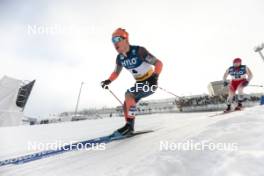 20.01.2024, Oberhof, Germany (GER): Andrew Musgrave (GBR), Beda Klee (SUI), (l-r)  - FIS world cup cross-country, mass, Oberhof (GER). www.nordicfocus.com. © Modica/NordicFocus. Every downloaded picture is fee-liable.