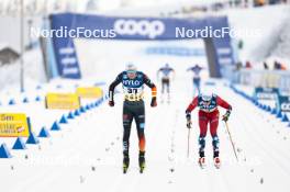 20.01.2024, Oberhof, Germany (GER): Florian Notz (GER), Simen Hegstad Krueger (NOR), (l-r)  - FIS world cup cross-country, mass, Oberhof (GER). www.nordicfocus.com. © Modica/NordicFocus. Every downloaded picture is fee-liable.