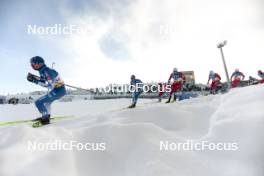 20.01.2024, Oberhof, Germany (GER): Perttu Hyvarinen (FIN), Ristomatti Hakola (FIN), Erik Valnes (NOR), Martin Loewstroem Nyenget (NOR), (l-r)  - FIS world cup cross-country, mass, Oberhof (GER). www.nordicfocus.com. © Modica/NordicFocus. Every downloaded picture is fee-liable.