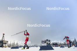 20.01.2024, Oberhof, Germany (GER): Erik Valnes (NOR), Martin Loewstroem Nyenget (NOR), (l-r)  - FIS world cup cross-country, mass, Oberhof (GER). www.nordicfocus.com. © Modica/NordicFocus. Every downloaded picture is fee-liable.