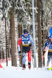 20.01.2024, Oberhof, Germany (GER): Olivier Leveille (CAN) - FIS world cup cross-country, mass, Oberhof (GER). www.nordicfocus.com. © Authamayou/NordicFocus. Every downloaded picture is fee-liable.