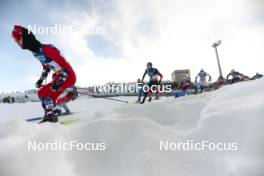 20.01.2024, Oberhof, Germany (GER): Mattis Stenshagen (NOR), Friedrich Moch (GER), William Poromaa (SWE), (l-r)  - FIS world cup cross-country, mass, Oberhof (GER). www.nordicfocus.com. © Modica/NordicFocus. Every downloaded picture is fee-liable.