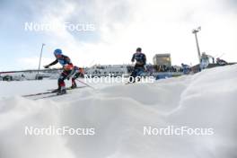 20.01.2024, Oberhof, Germany (GER): Lucas Boegl (GER), Elia Barp (ITA), (l-r)  - FIS world cup cross-country, mass, Oberhof (GER). www.nordicfocus.com. © Modica/NordicFocus. Every downloaded picture is fee-liable.