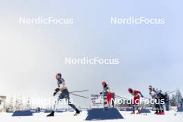 20.01.2024, Oberhof, Germany (GER): Iivo Niskanen (FIN), Beda Klee (SUI), Harald Oestberg Amundsen (NOR), Hugo Lapalus (FRA), (l-r)  - FIS world cup cross-country, mass, Oberhof (GER). www.nordicfocus.com. © Modica/NordicFocus. Every downloaded picture is fee-liable.