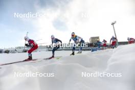 20.01.2024, Oberhof, Germany (GER): Paal Golberg (NOR), Hugo Lapalus (FRA), Jens Burman (SWE), (l-r)  - FIS world cup cross-country, mass, Oberhof (GER). www.nordicfocus.com. © Modica/NordicFocus. Every downloaded picture is fee-liable.